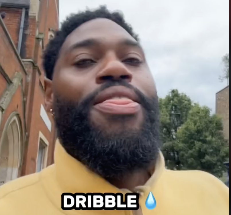 Man speaking in a TikTok video